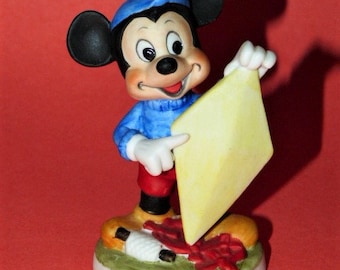 MICKEY MOUSE Figurine Walt Disney Productions Bisque  4” x 2.25”