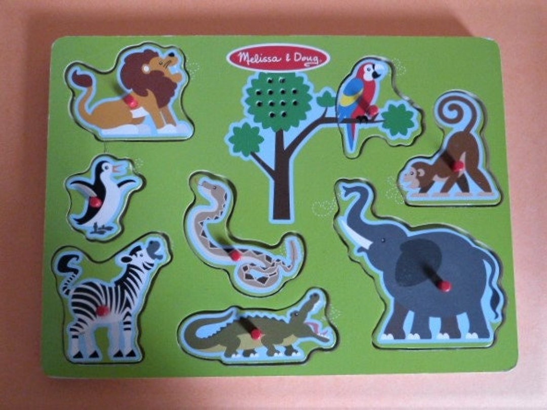 Buy MELISSA & DOUG Wooden Zoo Animals Sound Peg Puzzle 8 Realistic Online in India - Etsy Buy MELISSA & DOUG Wooden Zoo Animals Sound Peg Puzzle 8 Realistic Online in India - Etsy