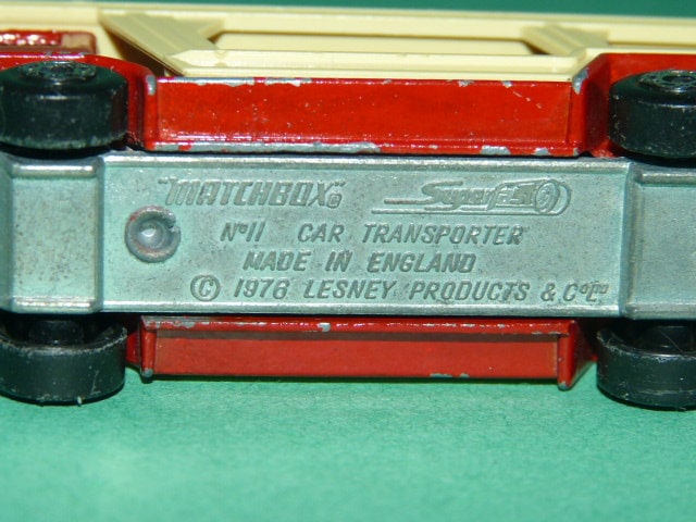 MATCH BOX No 11 Car Transporter 1976 Lesney Products Made in