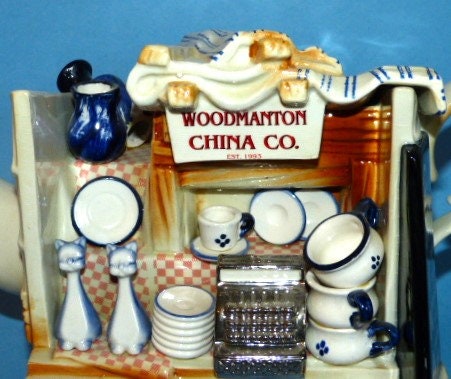 PAUL CARDEW Teapot Woodmanton China Co. Market Stall Signed P