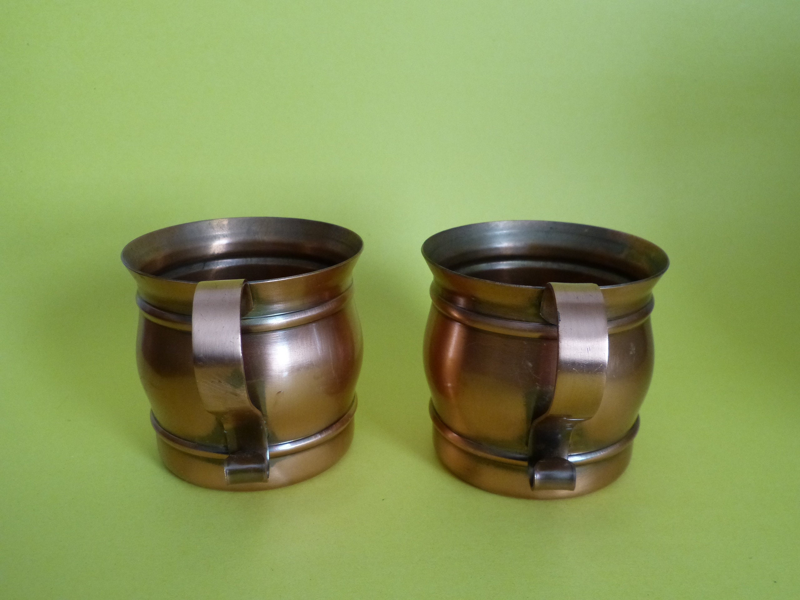 GREGORIAN COPPER Mugs Set of 2 Made in USA 3.5 Etsy