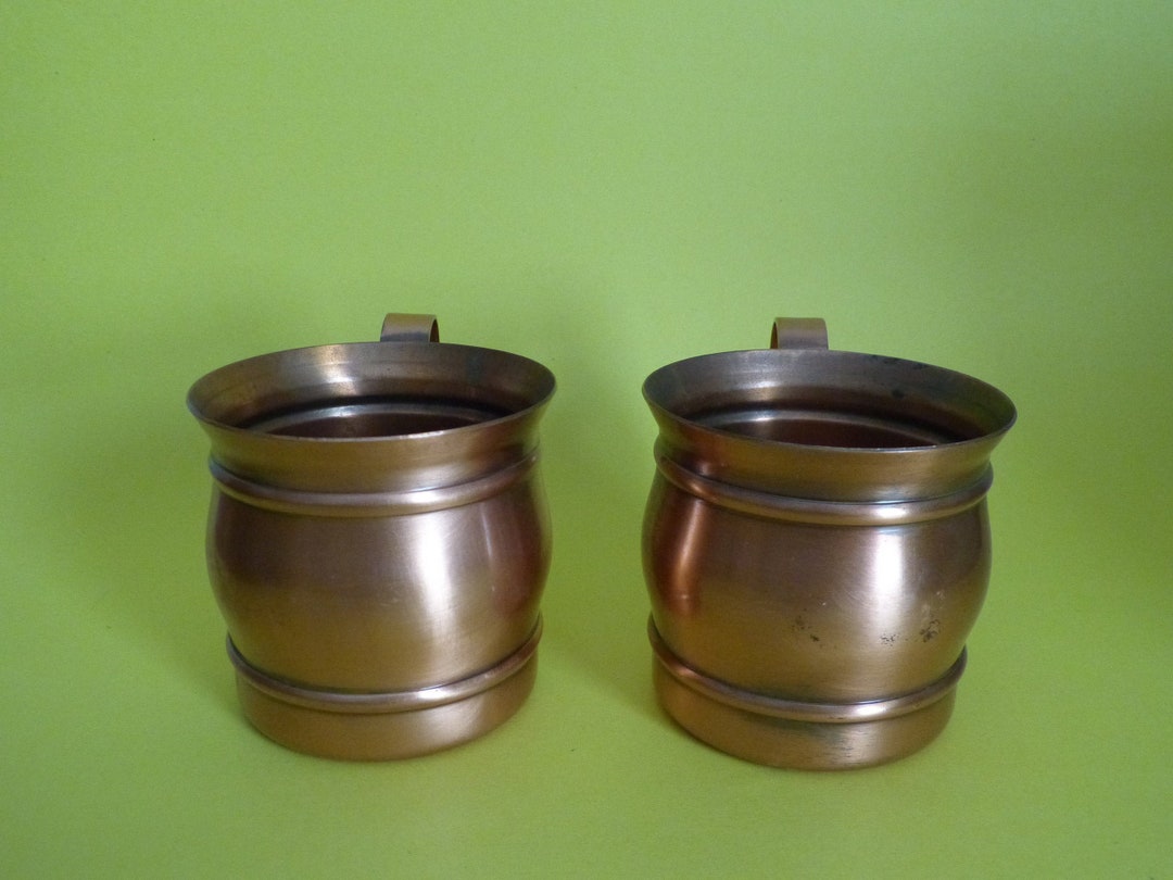 GREGORIAN COPPER Mugs Set of 2 Made in USA 3.5 Etsy
