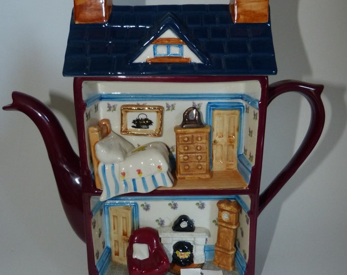 SWINESIDE CERAMICS the TEAPOTTERY Dollhouse Teapot 1994 Made in England