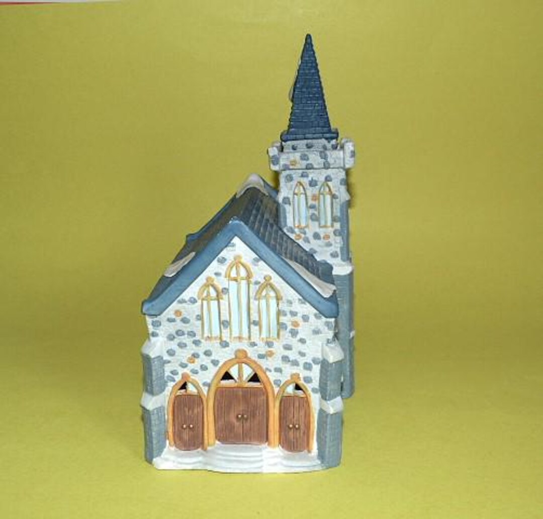 DICKENSVILLE Rex & Lee 1990 Steepled Church Ceramic Village