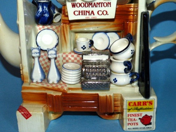 PAUL CARDEW Teapot Woodmanton China Co. Market Stall Signed P