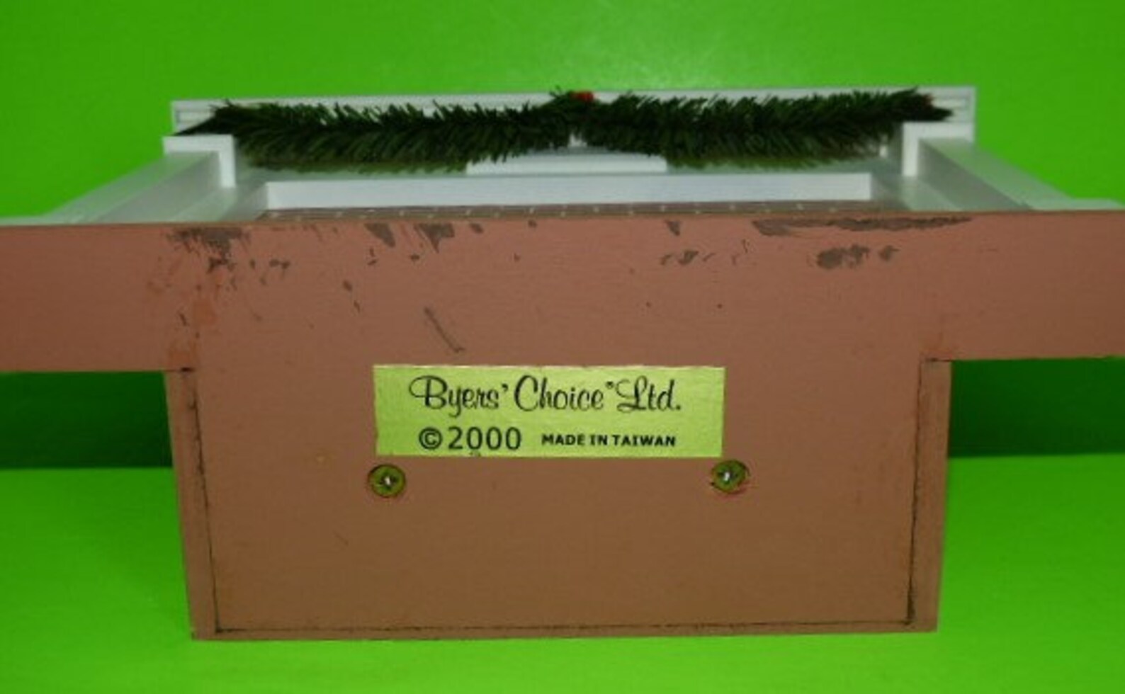 BYERS CHOICE Chimenea de ladrillo con manto blanco & Guirnalda | Etsy