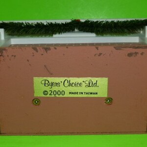 BYERS CHOICE Chimenea de ladrillo con manto blanco & Guirnalda | Etsy