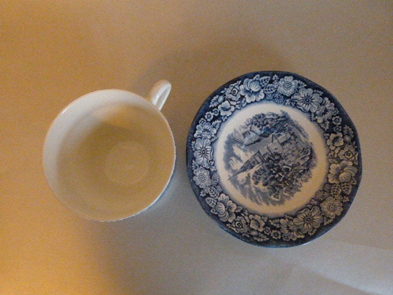 LIBERTY BLUE Coffee/tea Cup & Saucer Set Paul Revere Old North