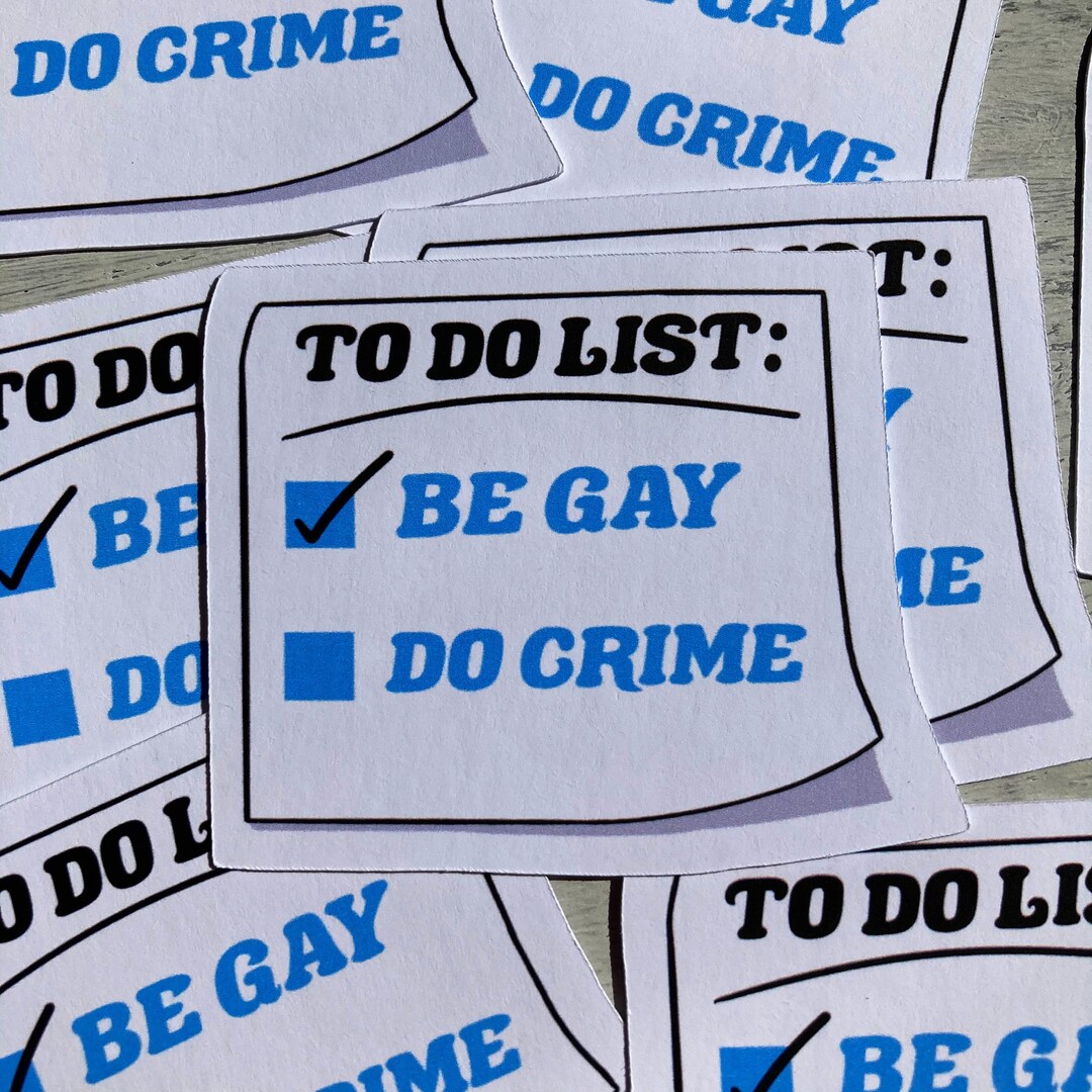 Be Gay Do Crime Sticker - Etsy