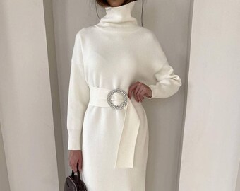 long white winter dress