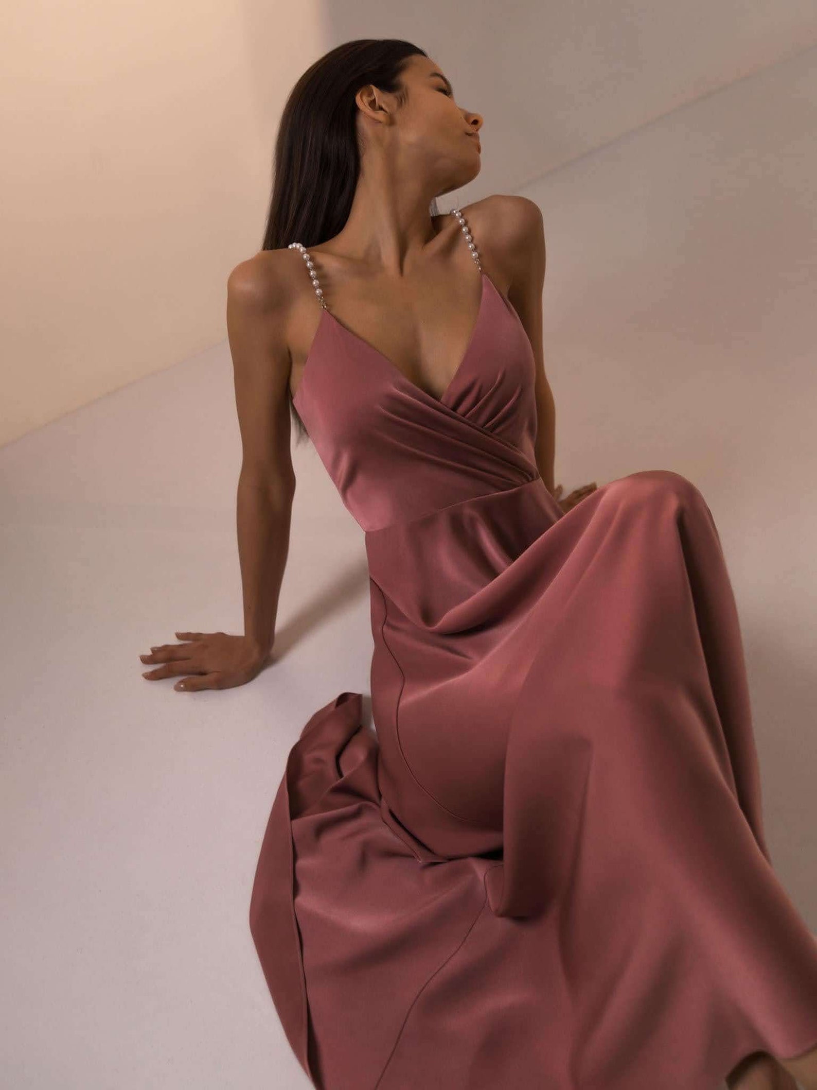 Woman Dress Wedding Guest Dress Satin Dress Midi Dress - Etsy