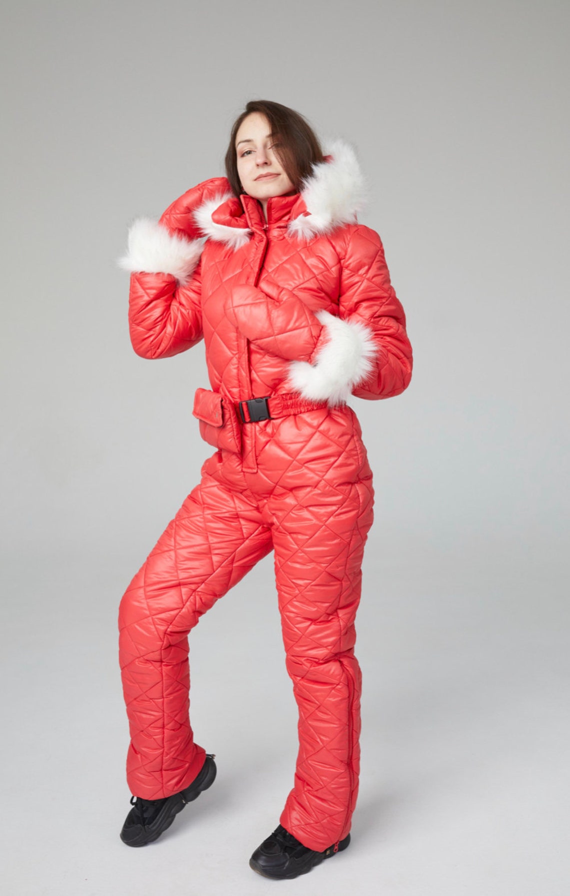 Women Ski Jumpsuit Black White Blue Beige Red Ski Jumpsuit Etsy Canada