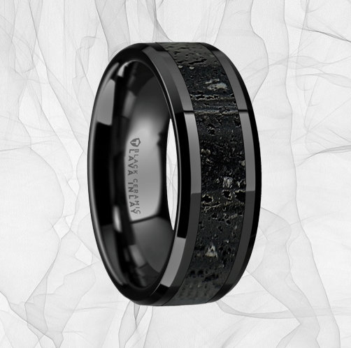 Mens ceramic hotsell wedding bands