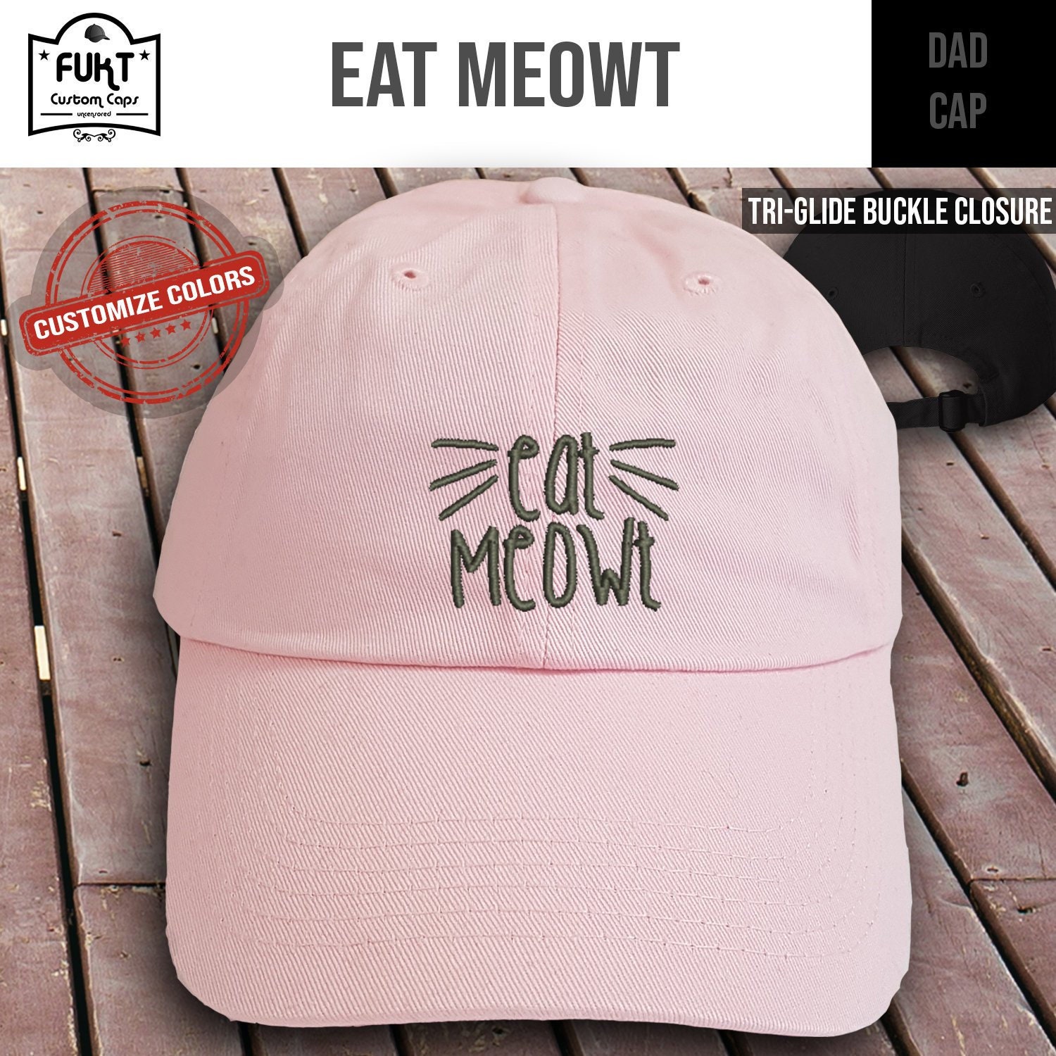 Hat about Oral Sex - Eat Me Out Baseball Cap - Eat Meowt