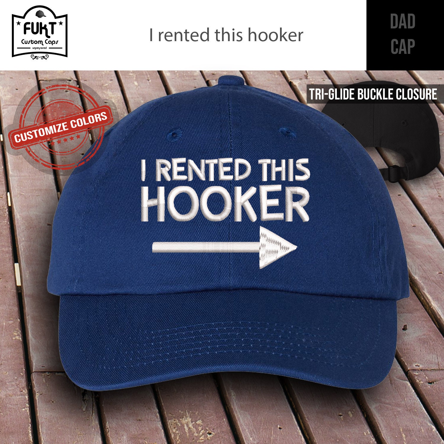 I Rented This Hooker Hat Funny NSFW Cap Design Embroidered Hat -  Canada