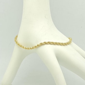 Pulsera de oro macizo de 10 quilates Michael Anthony, cadena de eslabones estilo cuerda francesa, 20 cm de largo, cierre de mosquetón, regalo de aniversario o cumpleaños para esposa.