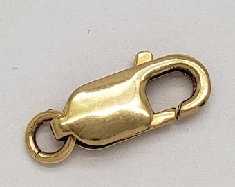 Großer 14K Gold Karabiner Verschluss für Halskette Kette oder Armband mit Öse K48