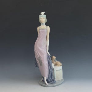Lladro Lady With Dog Figurine - Etsy