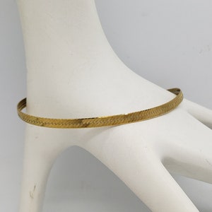 14K Solid Gold 2 Tone Herringbone Style Chain Bracelet Womens Girlfriend Gift Valentine 2 Color White Yellow E16
