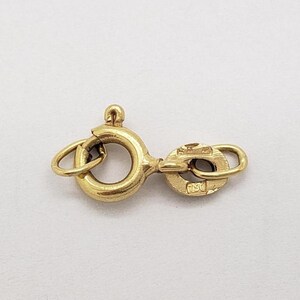 thumbnail image 2 of 18ct Yellow Gold Spring Ring Clasp – 18K 750, 4.5mm To 6mm, Bolt Style – Made In Italy, No Stone 2 of 5