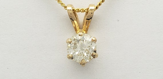 Estate 14K Gold 1/2 Carat Genuine Natural Diamond… - image 3