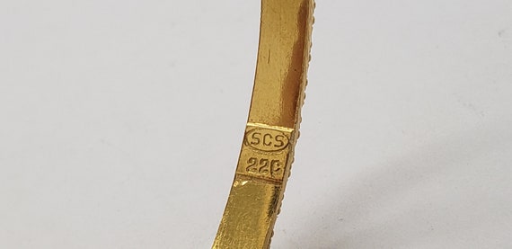 Estate 22K Solid Gold Bangle Bracelet Asian India… - image 8