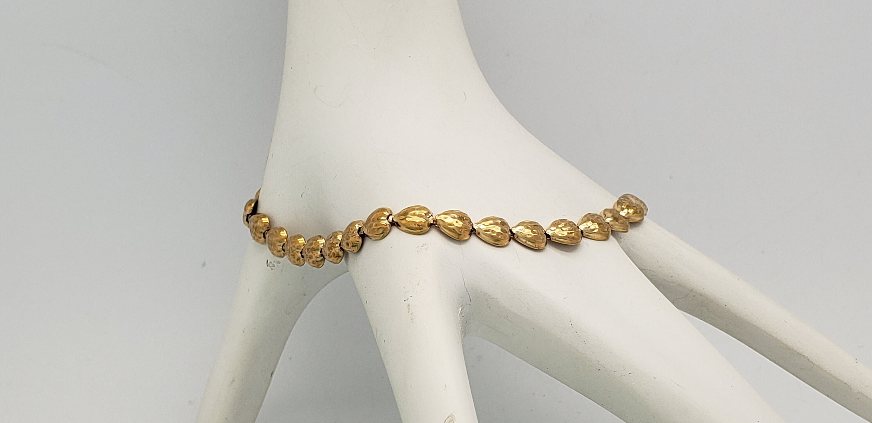 Vintage 14k Yellow Gold Silk Rope Brand Solid Rope Bracelet 7