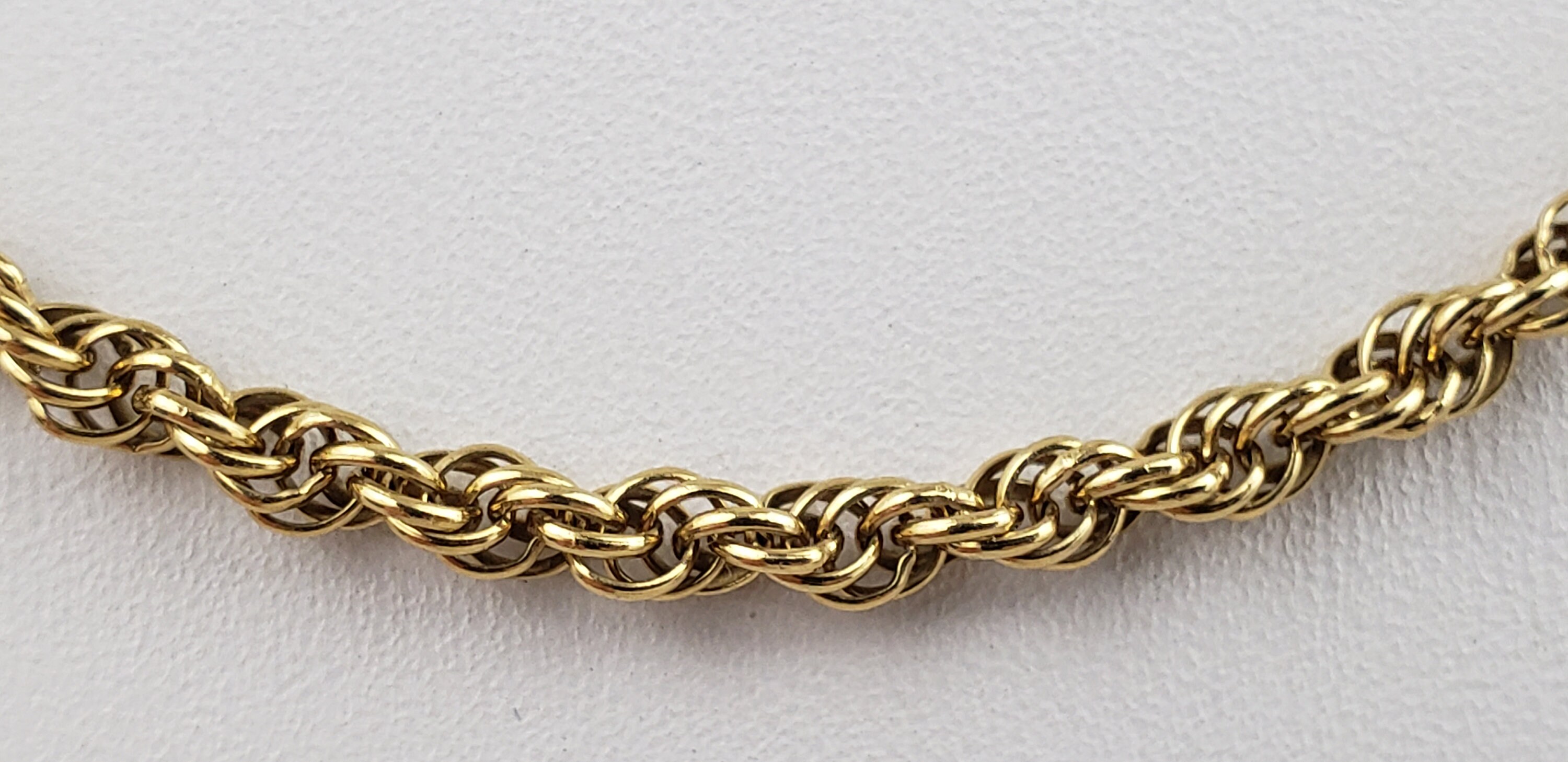 24 Italian 18K Solid Gold Rope Link Necklace Chain A4 Etsy