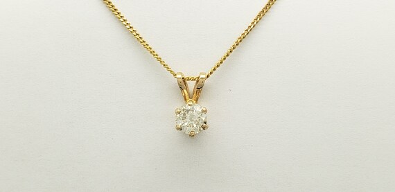 Estate 14K Gold 1/2 Carat Genuine Natural Diamond… - image 2