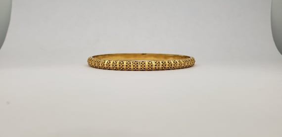 Estate 22K Solid Gold Bangle Bracelet Asian India… - image 1