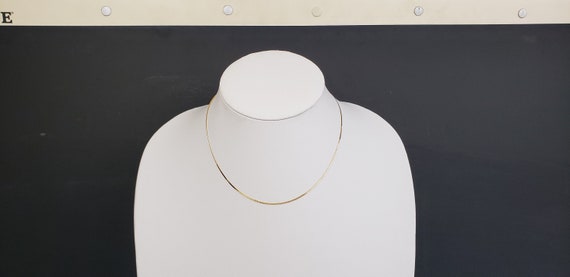 16" Italian 14K Solid Gold C Link Necklace Chain … - image 1