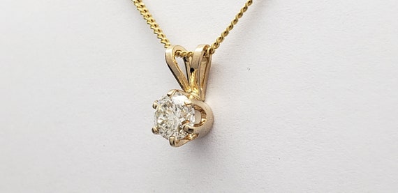 Estate 14K Gold 1/2 Carat Genuine Natural Diamond… - image 5
