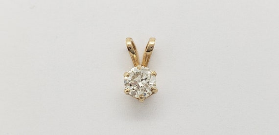 Estate 14K Gold 1/2 Carat Genuine Natural Diamond… - image 1