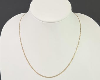 Collar de eslabones marinos con ancla de oro amarillo italiano de 14 quilates, 20 pulgadas, con cierre de mosquetón. Hecho en Italia. Regalo ideal para hombre y mujer. Cumpleaños.