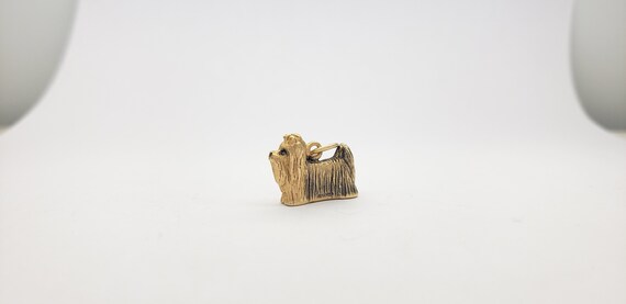 Estate 14K Solid Gold Yorkshire Terrier Bracelet … - image 2