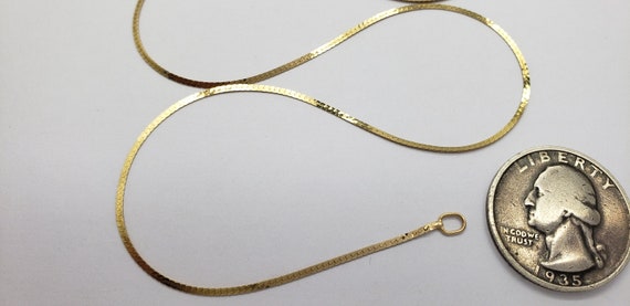 16" Italian 14K Solid Gold C Link Necklace Chain … - image 10