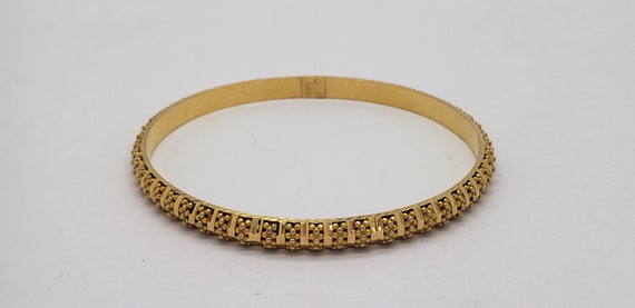 Estate 22K Solid Gold Bangle Bracelet Asian India… - image 9