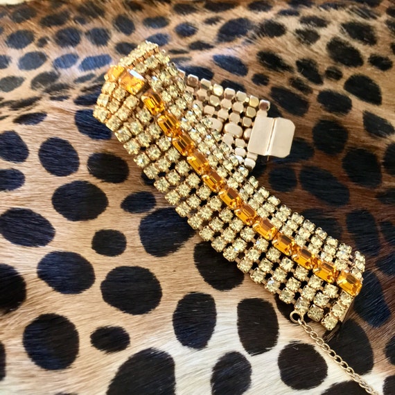 RETRO GLAM • Vintage 1950s Statement Cuff Bracelet - image 3