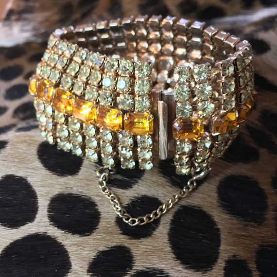 RETRO GLAM • Vintage 1950s Statement Cuff Bracelet - image 1