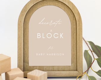 Unfinished Wood Blocks: DIY Baby Shower Activity, Keepsake Guest Book