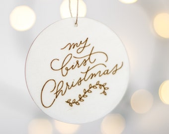 Primeiro enfeite de Natal do bebê