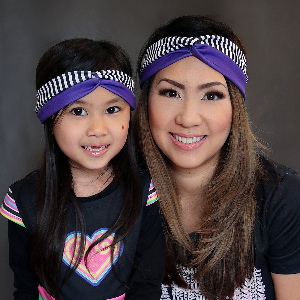Hmong Purple Hat \u0026 Stripe Turban Twist 