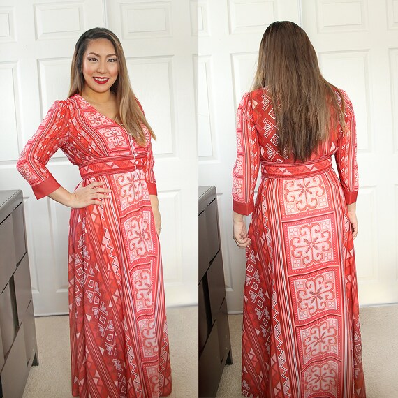 Boho Chiffon Bridesmaid Wedding Dress Hmong Tribal Design Etsy