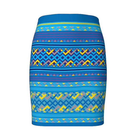 blue bodycon skirt