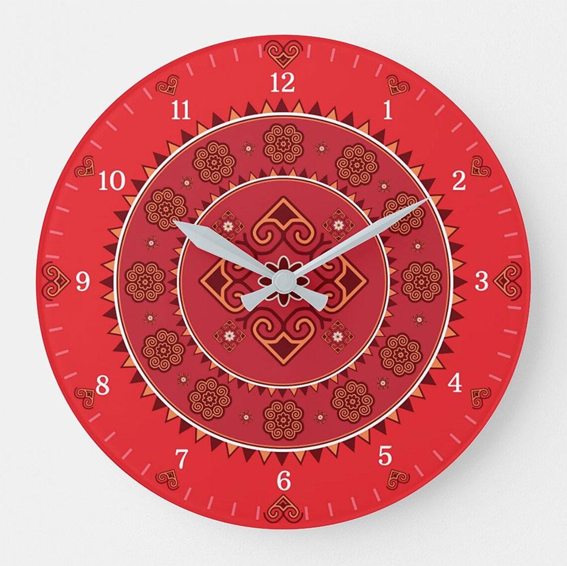 Hmong Round Wall Clock Etsy