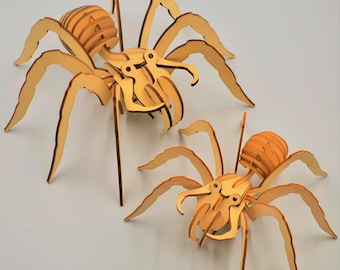 Spider Puzzle - DHL express delivery - Kids Room Wood Decor - DIY Kit EcoFriendly Toy - Birthday Gift for kids -  Gifts for Kids - 3d puzzle