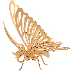 Butterfly Puzzle - Consegna espressa DHL - Puzzle 3D in legno - Arredamento camera per bambini - Kit fai-da-te ecologico - Regali per bambini - Scultura in legno