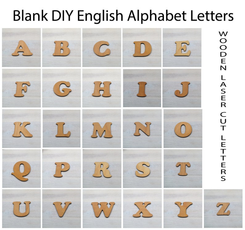 Wooden Letters With Self Adhesive Tape on the Back Etsy