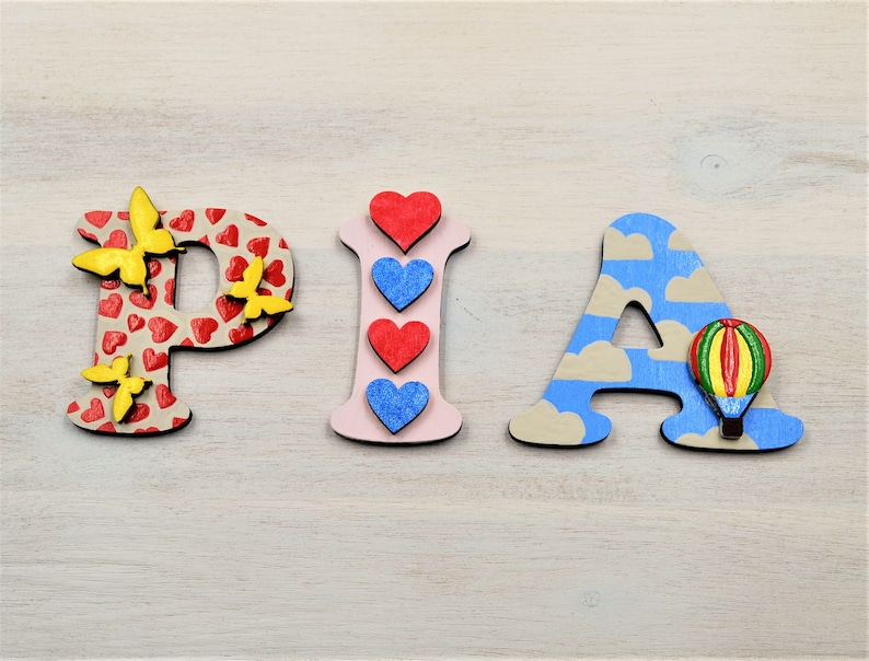 Wooden Letters With Self Adhesive Tape on the Back Etsy UK