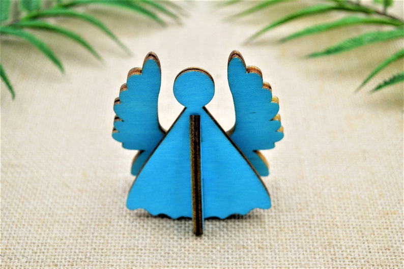 Wood Ornament Guardian Angel Christmas Tree decor Holiday Etsy